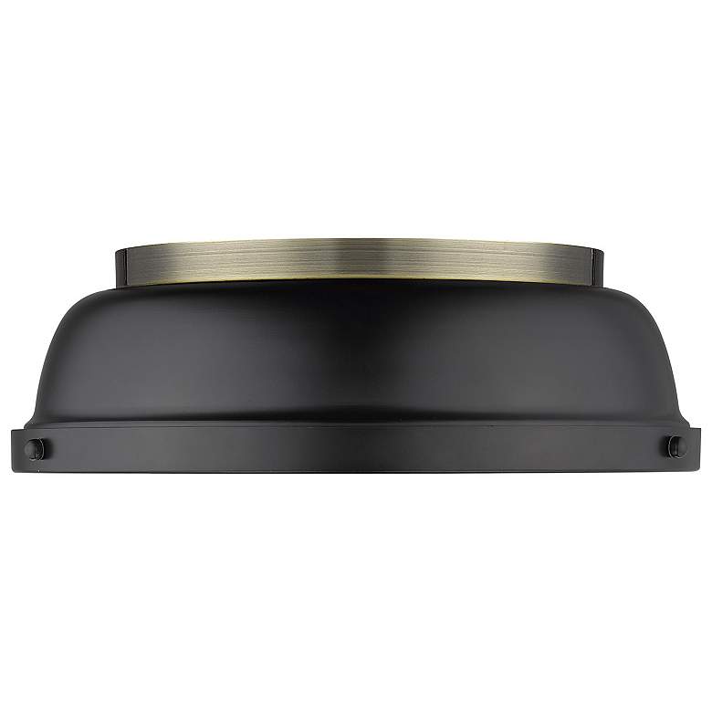 Image 6 Duncan 14" Wide Aged Brass Matte Black Ceiling Light more views