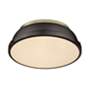 3_Duncan 14" Wide Aged Brass Rubbed Bronze Ceiling Light more views
