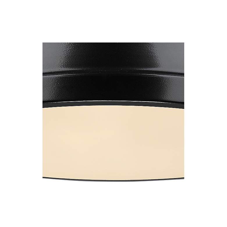 Image 2 Duncan 14" Wide Chrome 2-Light Flush Mount With Black Shade more views