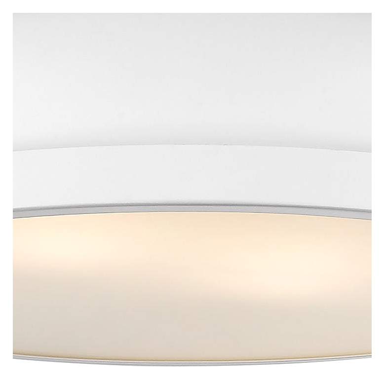 Image 2 Duncan 14 inch Wide Chrome 2-Light Flush Mount With Matte White Shade more views