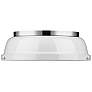1_Duncan 14" Wide Chrome Ceiling Light with White Shade