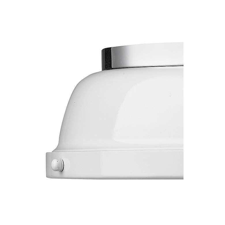 Image 2 Duncan 14" Wide Chrome Ceiling Light with White Shade more views