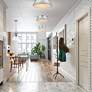 2_Duncan 14" Wide Chrome Ceiling Light with White Shade more views