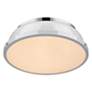 3_Duncan 14" Wide Chrome Ceiling Light with White Shade more views