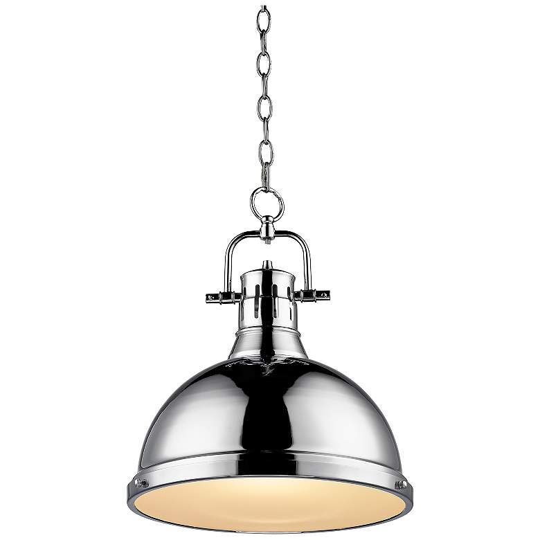 Image 3 Duncan 14" Wide Chrome Pendant Light more views