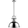 1_Duncan 14" Wide Chrome Steel Pendant Light