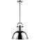 Duncan 14" Wide Chrome Steel Pendant Light
