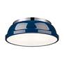 2_Duncan 14" Wide Chrome with Navy Blue Ceiling Light more views