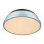 2_Duncan 14" Wide Matte Black Ceiling Light with Seafoam Shade more views