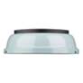 3_Duncan 14" Wide Matte Black Ceiling Light with Seafoam Shade more views