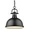 Duncan 14" Wide Matte Black Chain Hung Pendant Light