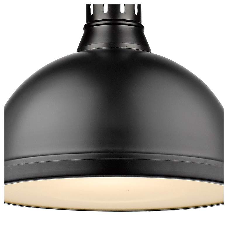 Image 2 Duncan 14" Wide Matte Black Chain Hung Pendant Light more views