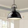 1_Duncan 14" Wide Matte Black Pendant Light