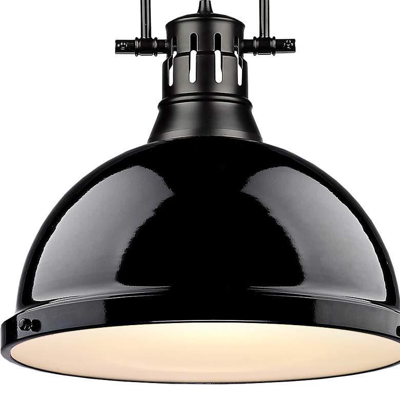 Image 2 Duncan 14" Wide Matte Black Steel Pendant Light more views