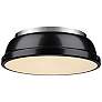 1_Duncan 14" Wide Pewter Ceiling Light with Black Shade