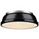 Duncan 14" Wide Pewter Ceiling Light with Black Shade
