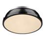 3_Duncan 14" Wide Pewter Ceiling Light with Black Shade more views