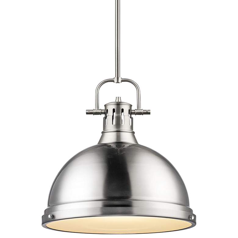 Image 2 Duncan 14 inch Wide Pewter Pendant Light with Rod