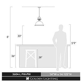 Image5 of Duncan 14" Wide Pewter Pendant Light with Rod more views