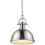 1_Duncan 14" Wide Pewter Pendant Light