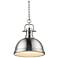 Duncan 14" Wide Pewter Pendant Light