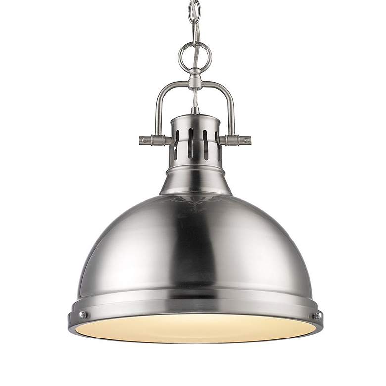 Image 2 Duncan 14" Wide Pewter Pendant Light more views
