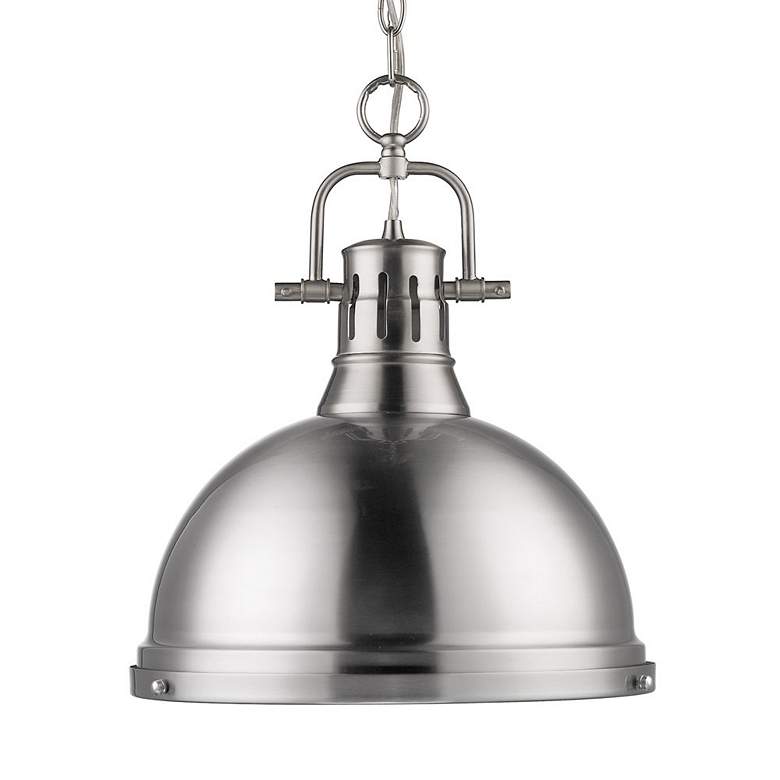 Image 3 Duncan 14" Wide Pewter Pendant Light more views
