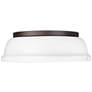 1_Duncan 14" Wide Rubbed Bronze and Matte White Ceiling Light