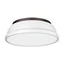 2_Duncan 14" Wide Rubbed Bronze and Matte White Ceiling Light more views