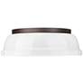 1_Duncan 14" Wide Rubbed Bronze and White Ceiling Light
