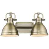 Duncan 16 1/2&quot; Wide Aged Brass 2-Light Bath Light