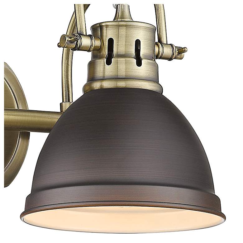 Image 3 Duncan 16 1/2" Wide Aged Brass and Bronze 2-Light Bath Light more views