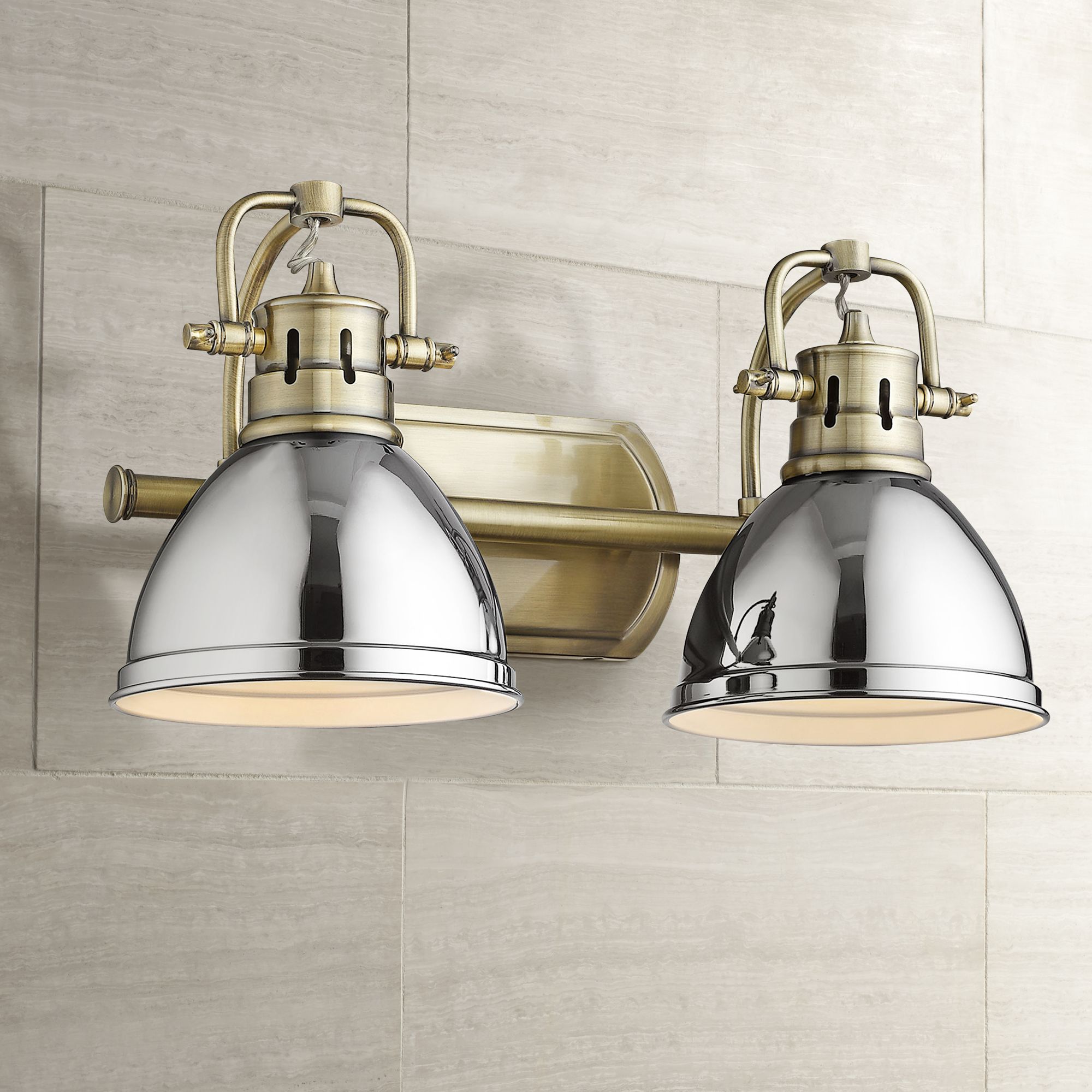 gold and chrome vanity light