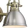 Duncan 16 1/2" Wide Aged Brass and Pewter 2-Light Bath Light