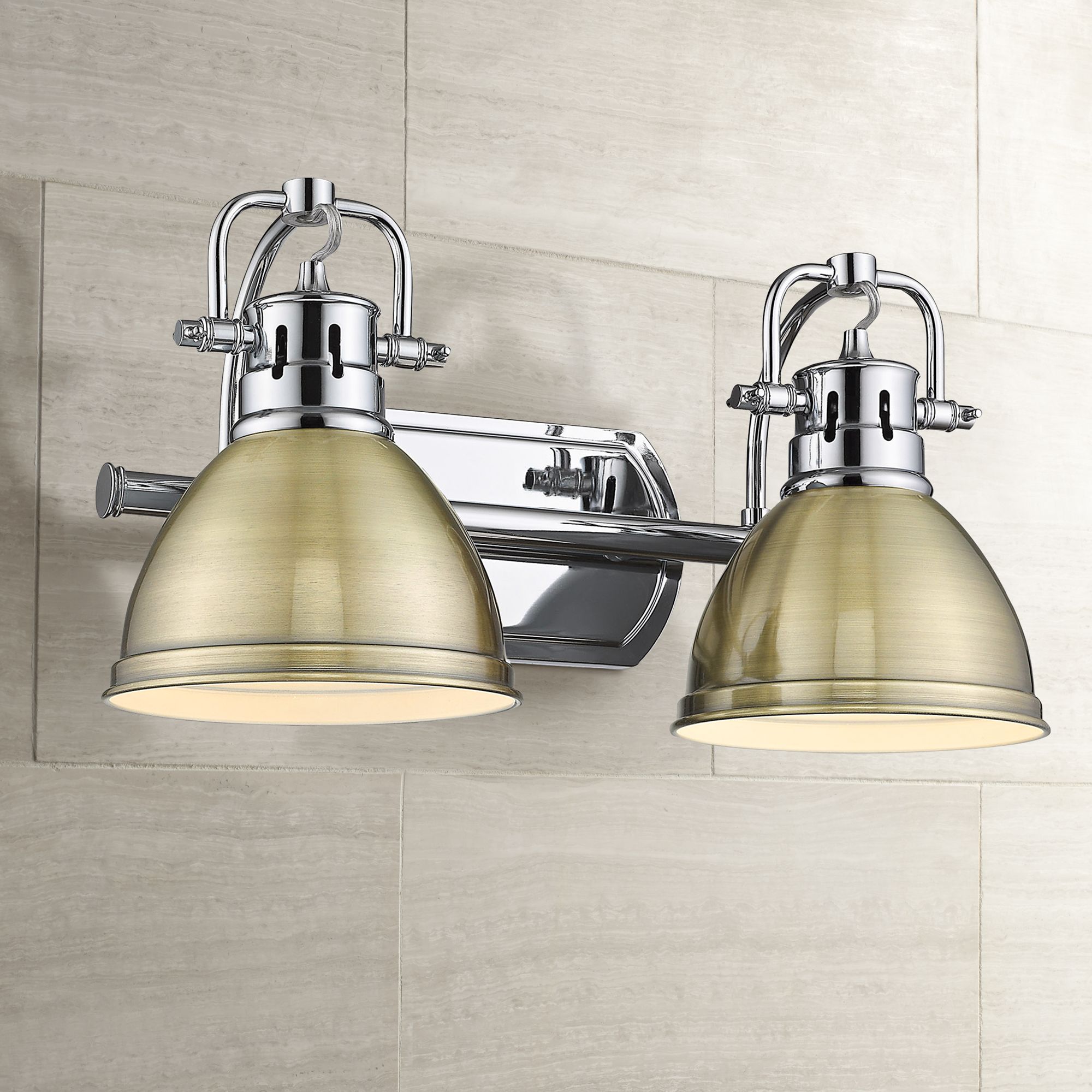 brass and chrome bathroom light fixtures