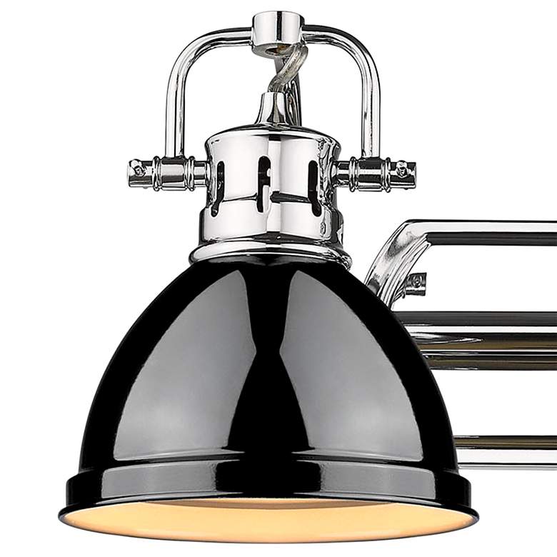 Image 2 Duncan 16 1/2 inch Wide Chrome and Glossy Black 2-Light Bath Light more views
