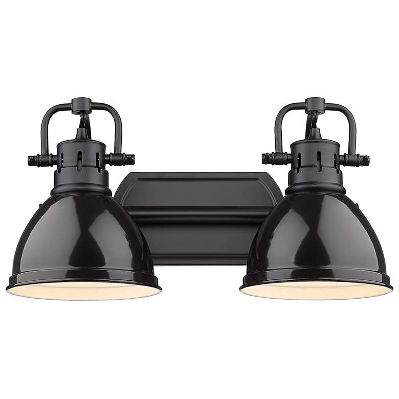 Image 3 Duncan 16 1/2" Wide Matte Black 2-Light Bath Light more views
