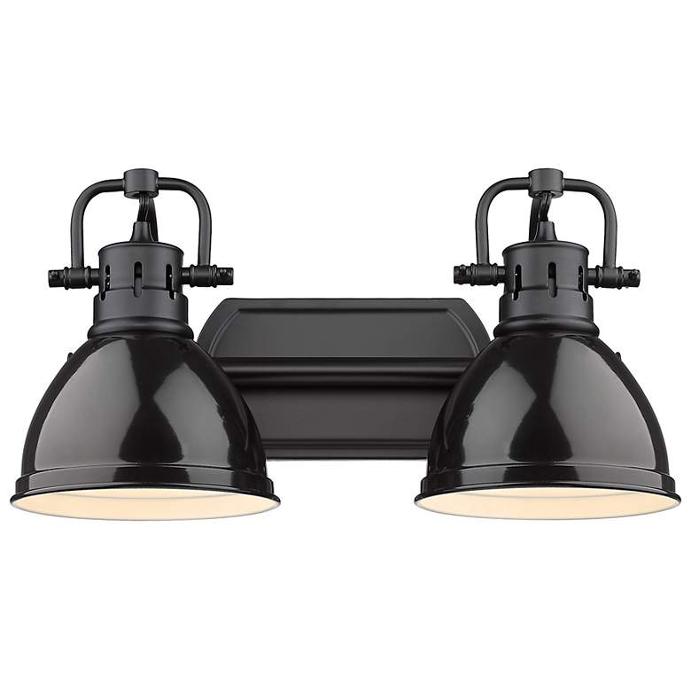 Image 3 Duncan 16 1/2 inch Wide Matte Black 2-Light Bath Light more views