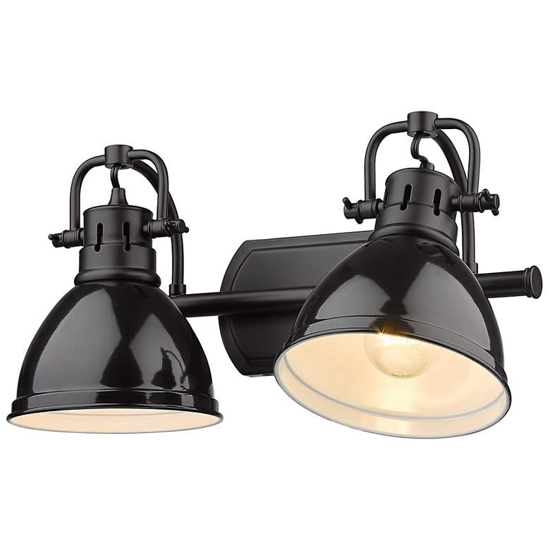 Image 4 Duncan 16 1/2" Wide Matte Black 2-Light Bath Light more views