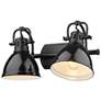4_Duncan 16 1/2" Wide Matte Black 2-Light Bath Light more views