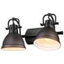 4_Duncan 16 1/2" Wide Matte Black and Bronze 2-Light Bath Light more views