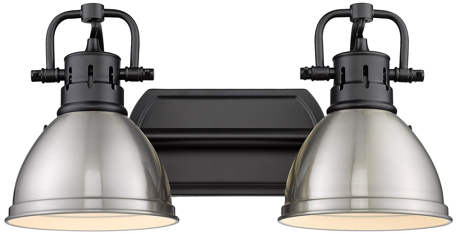 Image 3 Duncan 16 1/2" Wide Matte Black and Pewter 2-Light Bath Light more views