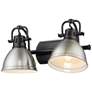 4_Duncan 16 1/2" Wide Matte Black and Pewter 2-Light Bath Light more views