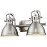 Thumbnail2 of Duncan 16 1/2" Wide Pewter 2-Light Bath Light