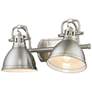 Thumbnail4 of Duncan 16 1/2" Wide Pewter 2-Light Bath Light more views