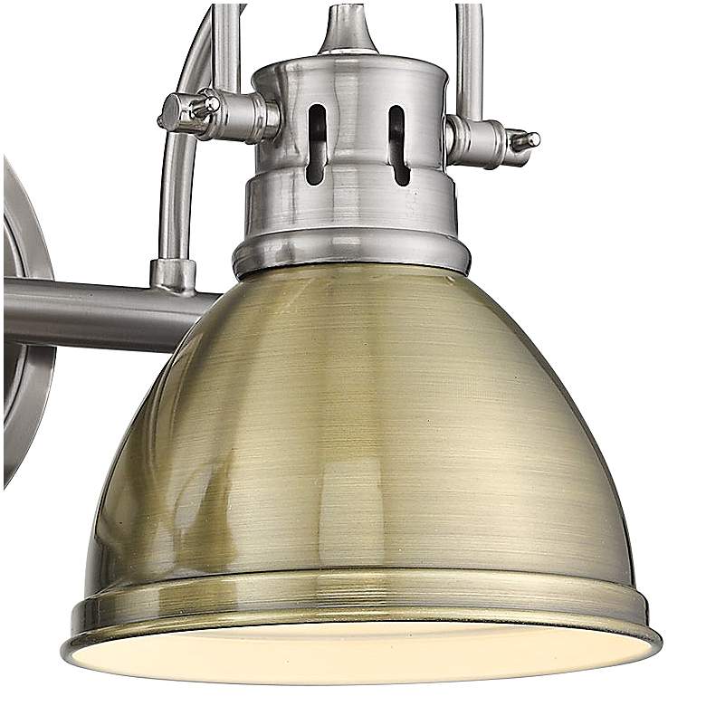 Image 3 Duncan 16 1/2" Wide Pewter and Aged Brass 2-Light Bath Light more views
