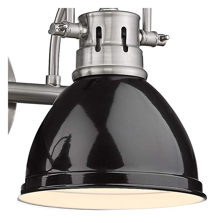 Image 3 Duncan 16 1/2 inch Wide Pewter and Black 2-Light Bath Light more views