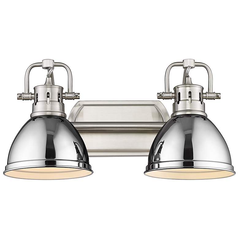 Image 4 Duncan 16 1/2" Wide Pewter and Chrome 2-Light Bath Light more views