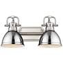 4_Duncan 16 1/2" Wide Pewter and Chrome 2-Light Bath Light more views