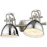 5_Duncan 16 1/2" Wide Pewter and Chrome 2-Light Bath Light more views